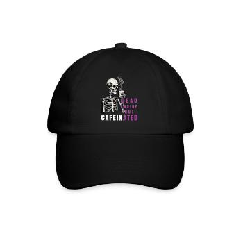 Lustiger Kaffee Spruch - Baseballkappe - Schwarz/Schwarz - Vorne
