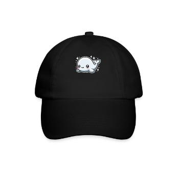 Beluga-wal-tier-aquarianer-meeres-ketologe - Baseballkappe - Schwarz/Schwarz - Vorne