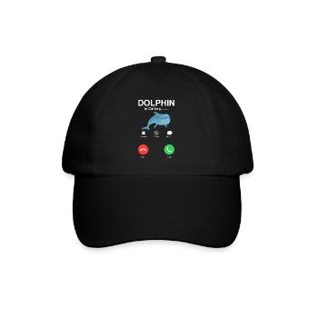 Dolphin Calls Humorous Graphic - Baseball Cap - black/black - Front