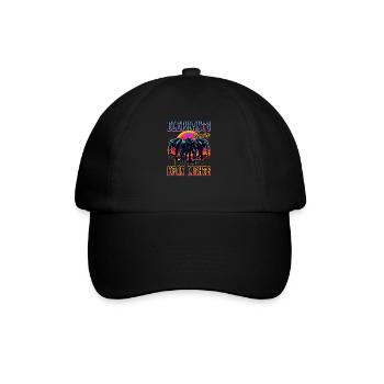Elefantenelefanten unter Neonlichtern - Baseballkappe - Schwarz/Schwarz - Vorne