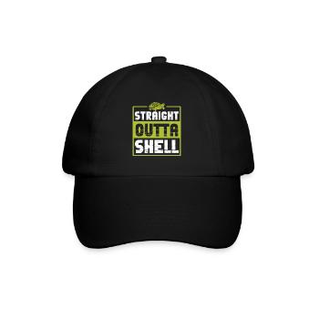 Straight Outta Shell Sea Turtle Red-Eared Slider - Baseball Cap - black/black - Front