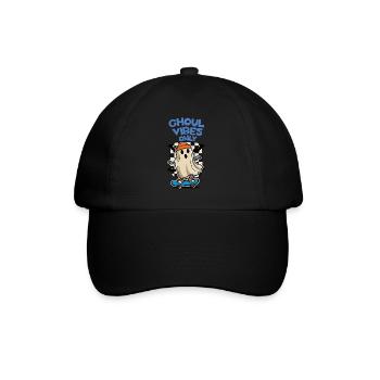 Ghoul Vibes Only Funny Saying Design - Baseball Cap - black/black - Front