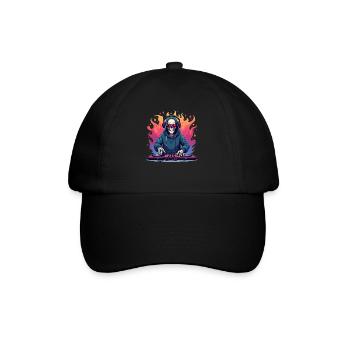Lunettes de soleil et casques d’écoute DJ Skull dans le Pop Art - Casquette classique - noir/noir - Devant