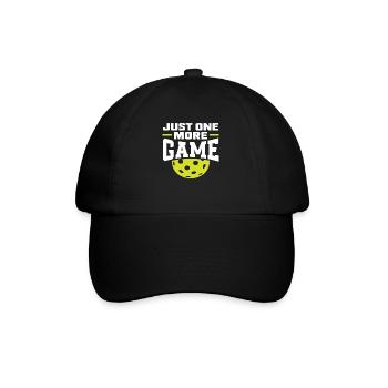 Just one more game Gamer Passion Pickleball - Baseball Cap - black/black - Front