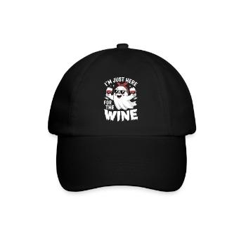 Halloween Ghost I'm just here for the Wine - Baseball Cap - black/black - Front