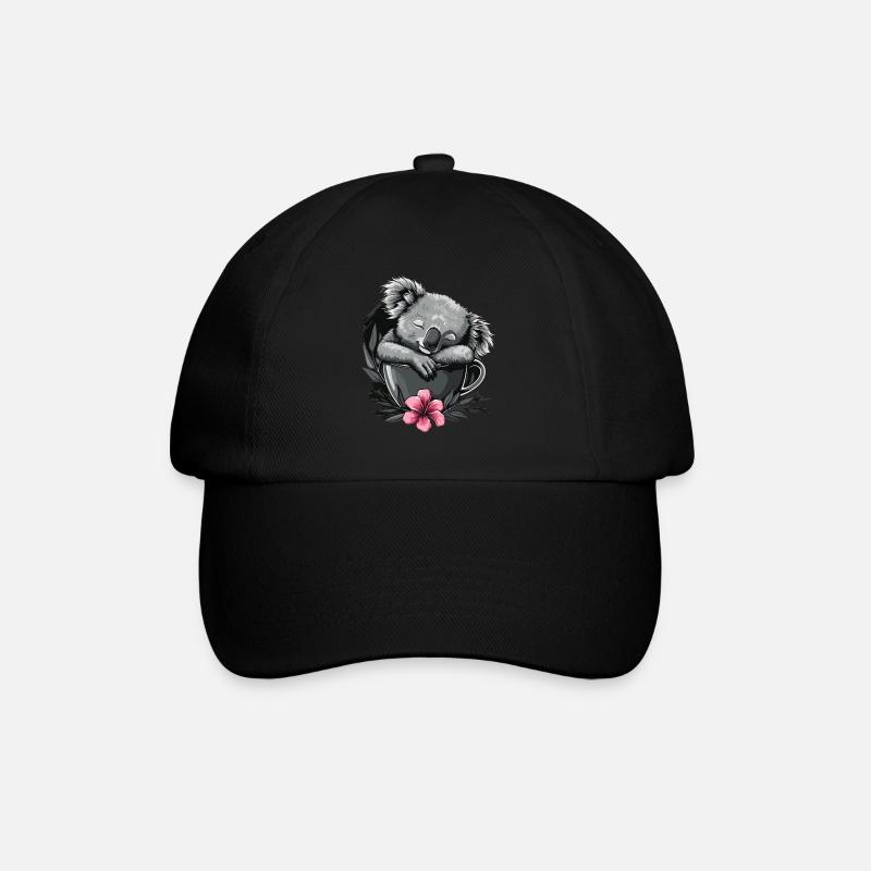 Koala - Baseballkappe - Schwarz/Schwarz