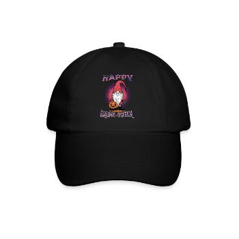Happy Gnome-Oween Funny Halloween Gnome Saying - Baseball Cap - black/black - Front