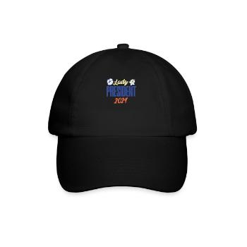 Lady President 2024: Kamala Harris for Democracy - Baseball Cap - black/black - Front