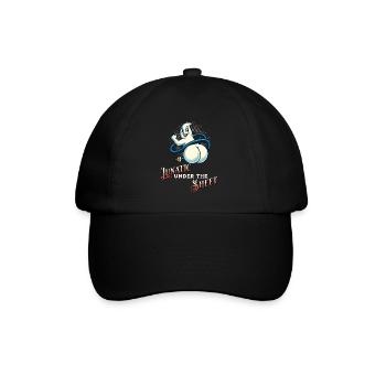 Ghost Shows Butt Funny Saying Design - Baseball Cap - black/black - Front