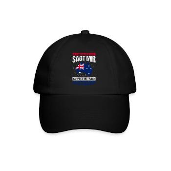 Australia Vacation Sun Beach Kangaroo Road Trip Fe - Baseball Cap - black/black - Front