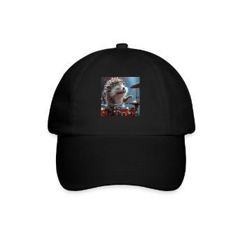 Igel - Baseballkappe - Schwarz/Schwarz - Vorne