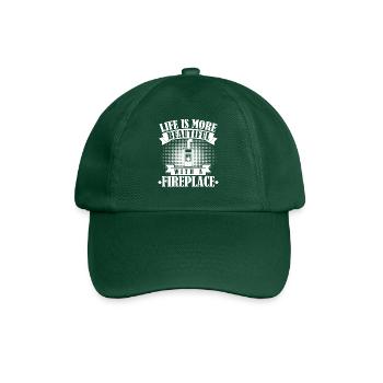 Fireplace Oven Joke Firewood - Baseball Cap - bottle green - Front