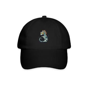 Seahorse Halloween Comic Funny - Baseball Cap - black/black - Front