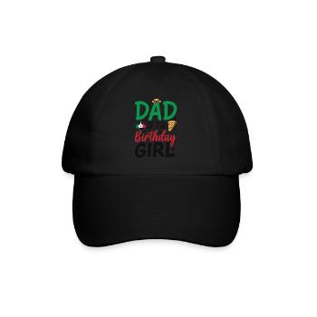 Papa de la fille d’anniversaire - Casquette classique - noir/noir - Devant
