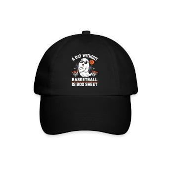 A Day Without Basketball Is Boo Sheet Ghost - Baseballkappe - Schwarz/Schwarz - Vorne