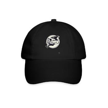 Dessin animé rétro : Fuir les problèmes et l’enclume - Casquette classique - noir/noir - Devant