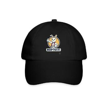 Daumen Hoch Hase - Los Geht’s! - Baseballkappe - Schwarz/Schwarz - Vorne