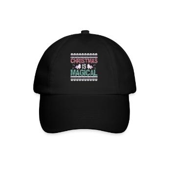 Funny Christmas Is Magical - Baseball Cap - black/black - Front