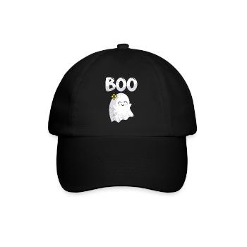 Halloween Kostüm Kinder HUI Lustiges Gespenster - Baseballkappe - Schwarz/Schwarz - Vorne