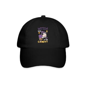 Vache Sorcières Manière Sorcière est le bonbon Joyeux Halloween - Casquette classique - noir/noir - Devant