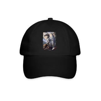 Drachen - Baseballkappe - Schwarz/Schwarz - Vorne