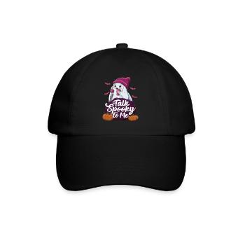 Halloween Ghost Funny Talk Effrayant pour moi - Casquette classique - noir/noir - Devant