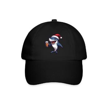 Hai Weihnachten Bier - Baseballkappe - Schwarz/Schwarz - Vorne