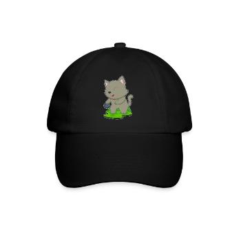 Cat Bowling Bowling Ball - Baseball Cap - black/black - Front