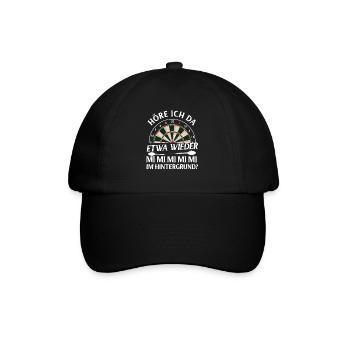Dart Geschenk Dartboard Dartspieler Bullseye - Baseballkappe - Schwarz/Schwarz - Vorne