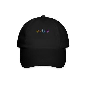 Raquette de joueur de tennis drôle - Casquette classique - noir/noir - Devant