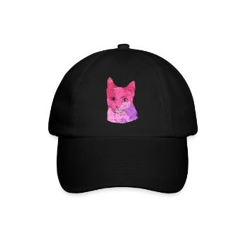 Cat Russian Blue Cat Colorful - Baseball Cap - black/black - Front