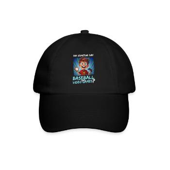 11th Birthday Baseball and Gaming for 11 Year Olds - Baseball Cap - black/black - Front