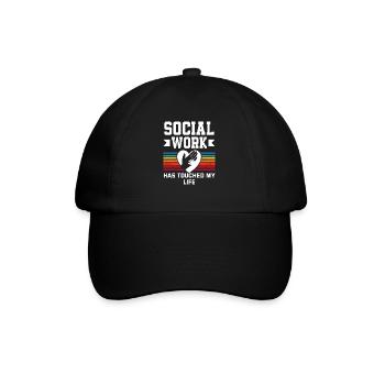 Social work has touched my life - Baseball Cap - black/black - Front