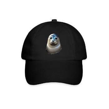 Beautiful seal - Baseball Cap - black/black - Front