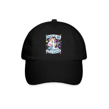 Men aged 46 and over can wear anything for their 46th birthday - Baseball Cap - black/black - Front