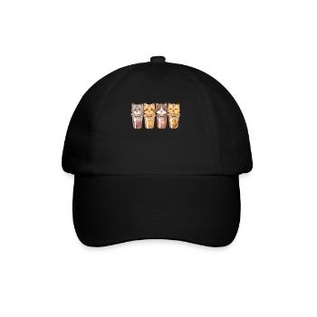 Thé à bulles Boba BubbleTea Kawaii Japan Tea Kpop - Casquette classique - noir/noir - Devant