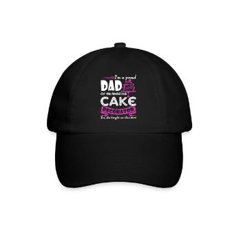 Cake Decorator Cake Decorator Dad - Baseball Cap - black/black - Front