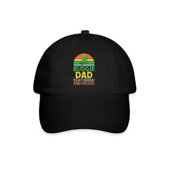 Budgie Gift - Baseballkappe - Schwarz/Schwarz - Vorne