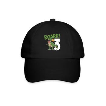 3ème anniversaire 3 ans Dino Dinosaur Fan - Casquette classique - noir/noir - Devant