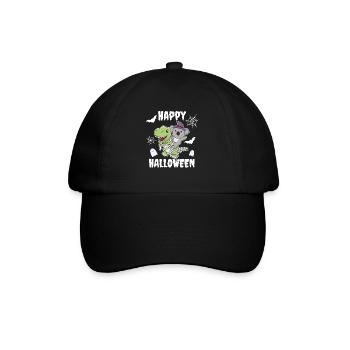 Koala Happy Halloween T-Rex Mummy Costume - Baseball Cap - black/black - Front