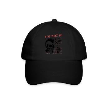 I Am 25 Plus Middle Finger - 26th Birthday - Baseball Cap - black/black - Front
