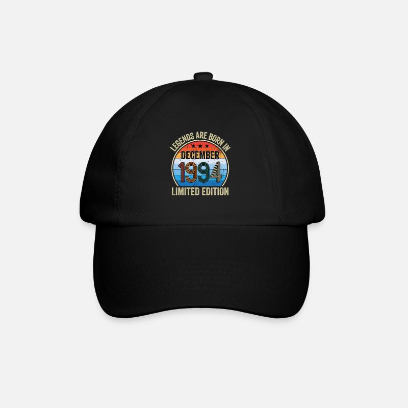Legends Are Born In December 1994 Limited Edition - Baseballkappe - Schwarz/Schwarz
