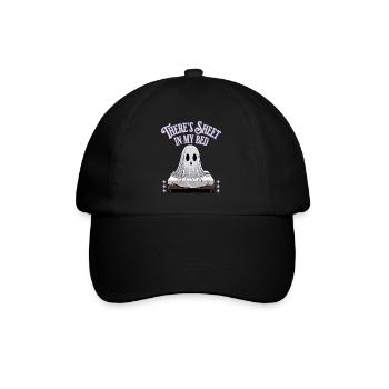 Halloween Sheet In Bed Funny Saying - Baseball Cap - black/black - Front