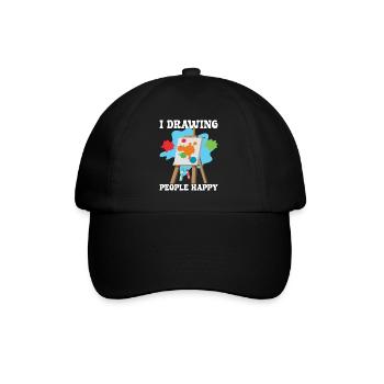 Funny Art Painter Drawing People Happy Artist Gift - Baseballkappe - Schwarz/Schwarz - Vorne