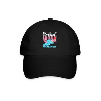 Social Work Awareness with Elephant - Baseball Cap - black/black - Front