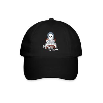 Halloween Sheet In Bed Funny Saying - Baseball Cap - black/black - Front