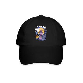 76th Birthday Bash - 75 + Zombie Finger for - Baseball Cap - black/black - Front
