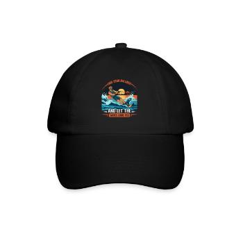 Find your balance and let the waves guide you. - Baseball Cap - black/black - Front