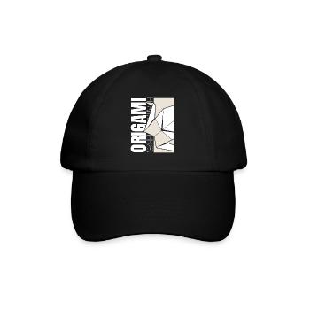 Hibou pliant grue en papier maître origami - Casquette classique - noir/noir - Devant