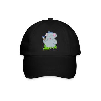 Peintre éléphant Peinture au pinceau - Casquette classique - noir/noir - Devant